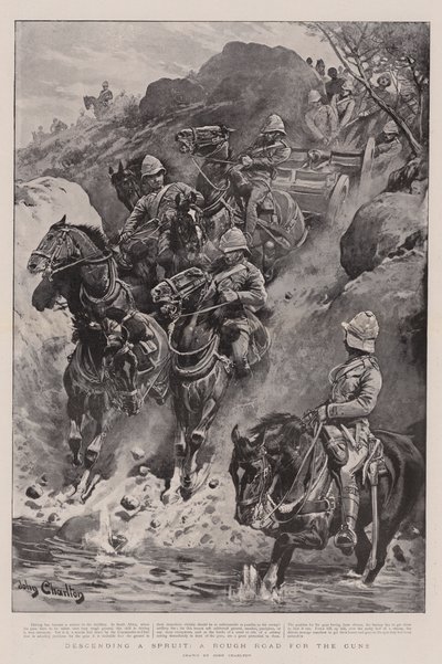 Descending a Spruit, a Rough Road for the Guns by John Charlton